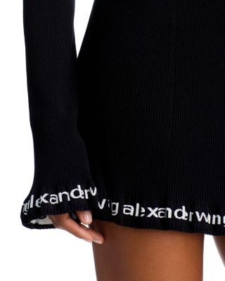 Rib Knit Logo Top & Mini Skirt