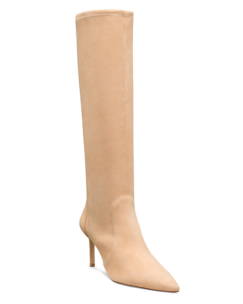 Stuart Weitzman Avenue Zip 95 Knee-high Boot The Sw Outlet In Pink
