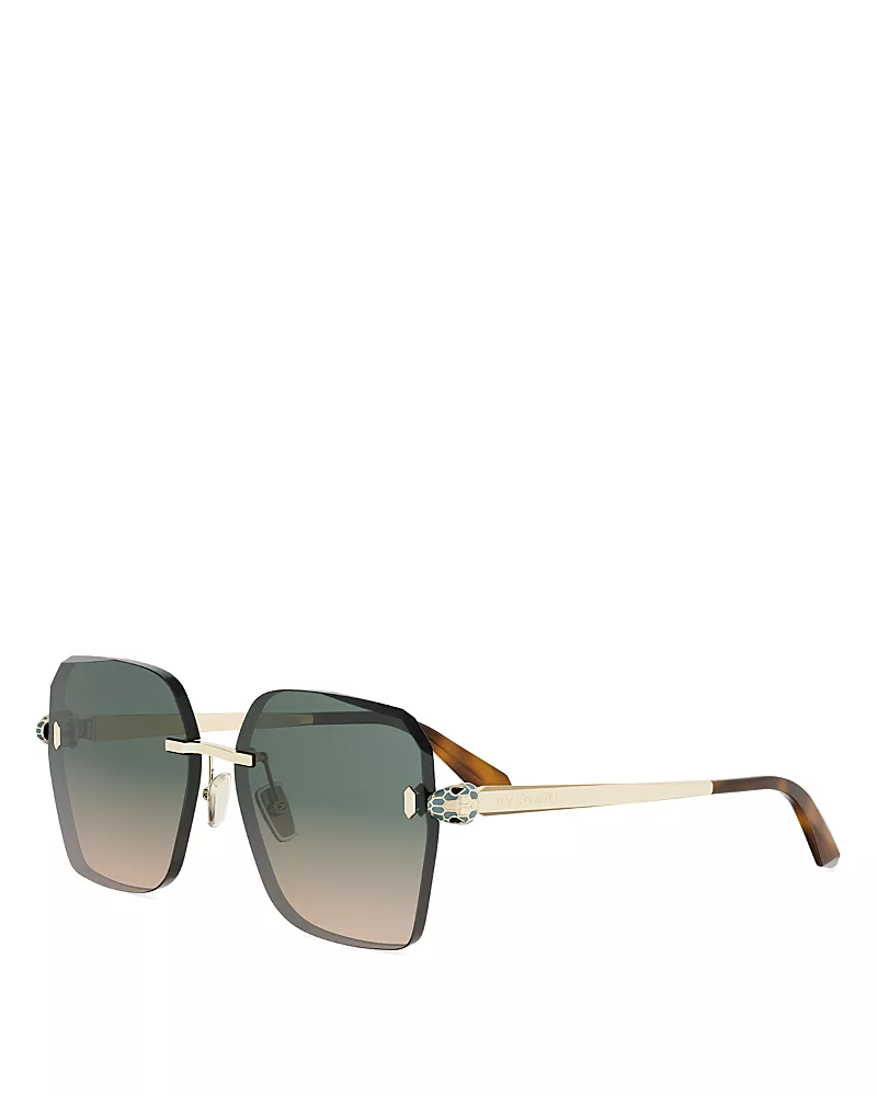 Bvlgari Serpenti Forever Square Sunglasses, 58mm
