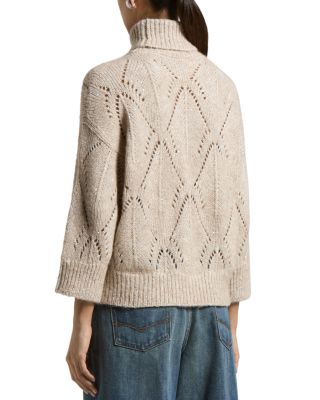 Turtleneck Open Knitted Sweater