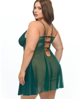 Plus Dawn Satin Babydoll