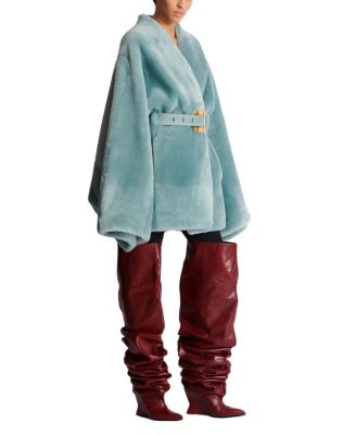 Belted Shearling Coat