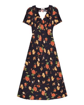 Floral Print Tie Back Dress
