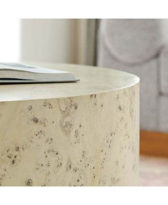 Cosmos 35" Round Burl Wood Coffee Table