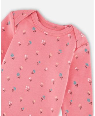 Girls' Organic Cotton Long Sleeve Romper - Baby