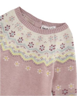 Girls' Jacquard Knitted Romper - Baby