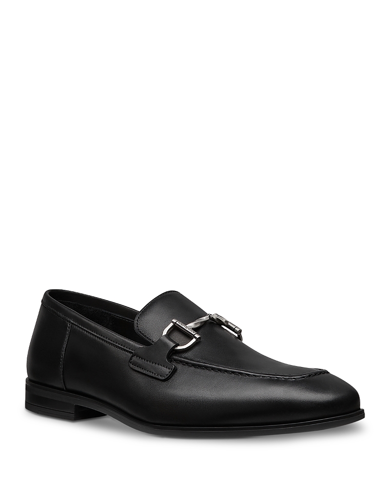 Stuart Weitzman Men's Simon Twistbit Slip On Loafers In Black