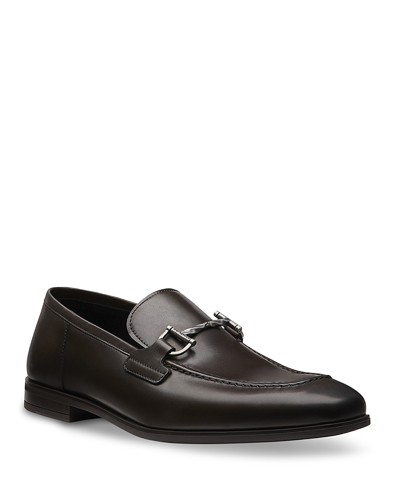 Stuart Weitzman Men's Simon Twistbit Slip On Loafers In Brown