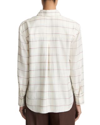 Checked Plaid Button Front Shirt