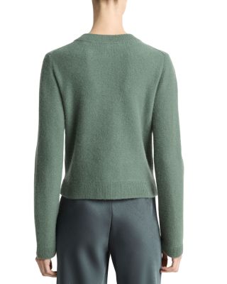 Shrunken Boiled Cashmere Crewneck Cardigan