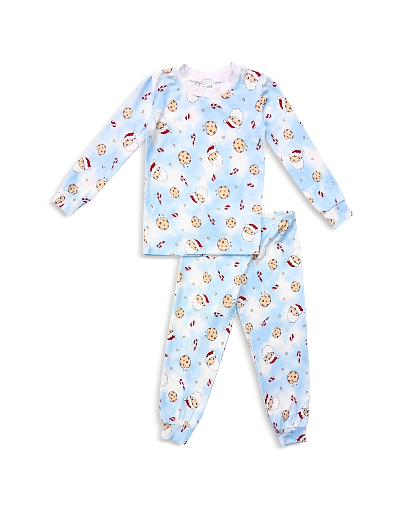 Esme Girls' Santa Cookie Printed Pajama Set - Little Kid