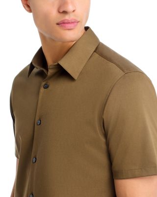 Irving Short-Sleeve Shirt in Structure Knit