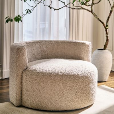 Sutton Fabric Swivel Chair - Exclusive