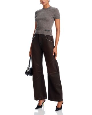 Short Sleeve Wool Crewneck Tee 