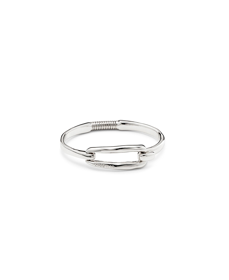 Unode50 Sterling Silver-plated Bracelet With Buckle In Metallic