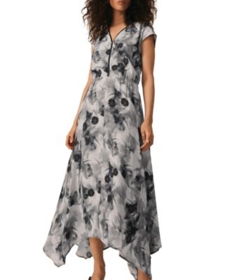 Women's Abstract Print Midi Dress