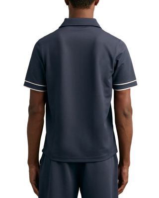 Textured Zip Polo Shirt
