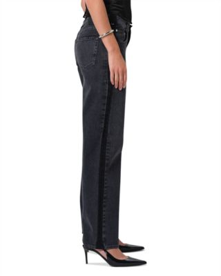 Lindz Low Rise Easy Straight Leg Jeans in Kuro