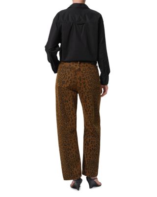Miro Relaxed Tapered Jeans in Sepia Cheetah
