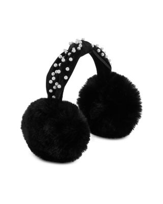 Girls' Faux Fur Embellished Knotted Band Earmuff - Big Kid