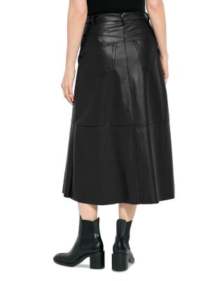 Warren Faux Leather Midi Skirt