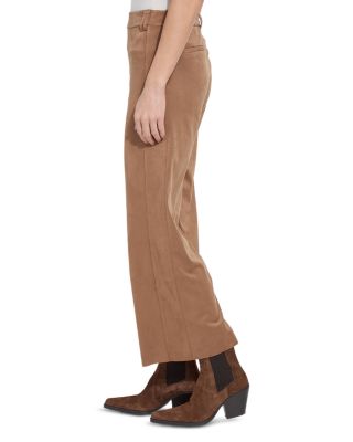 Vionette Faux Suede Wide Leg Pants