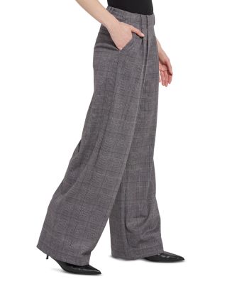 Darcy Pleated Plaid Pants