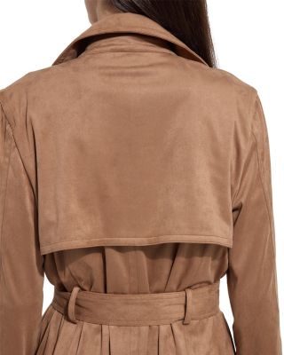 Agatha Faux Suede Trench Coat