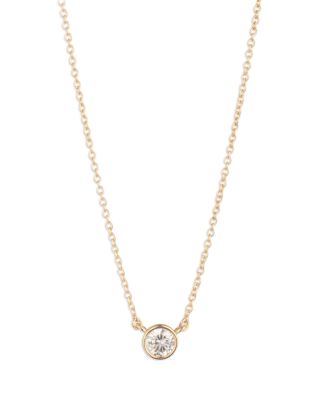 Cubic Zirconia Pendant Necklace, 16"-19" 
