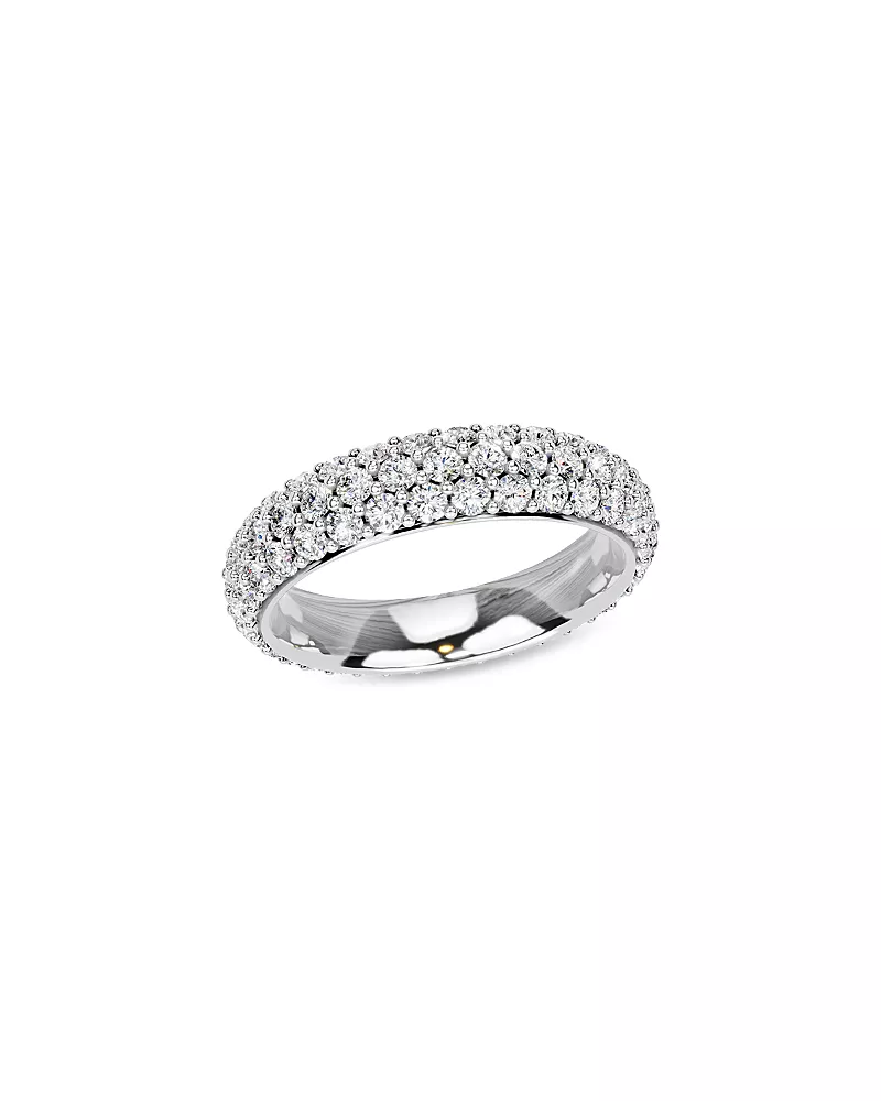 Bloomingdale's Fine Collection Diamond Pave Eternity Band in 14K White Gold, 2.0 tcw