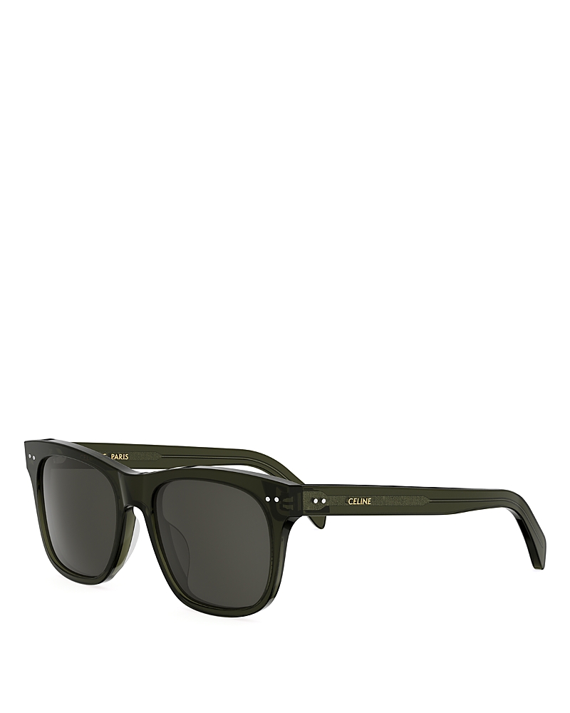 Celine Thin Square Sunglasses, 54mm In Green