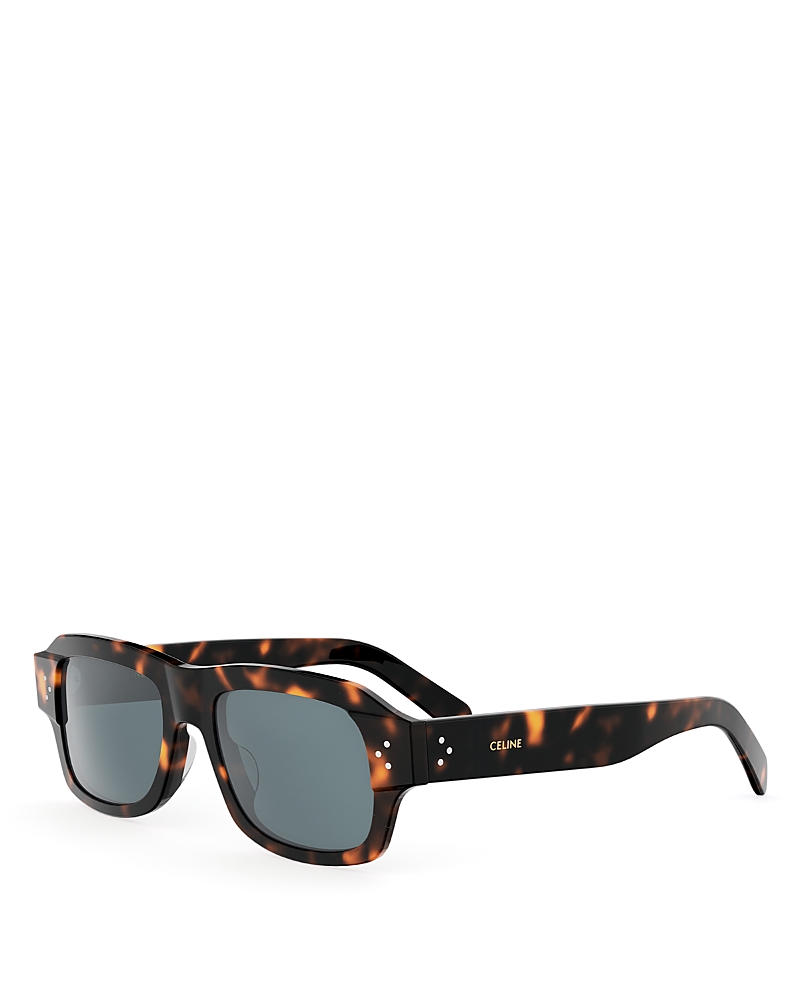 Celine 3 Dots Hd Rectangle Sunglasses, 53mm In Brown
