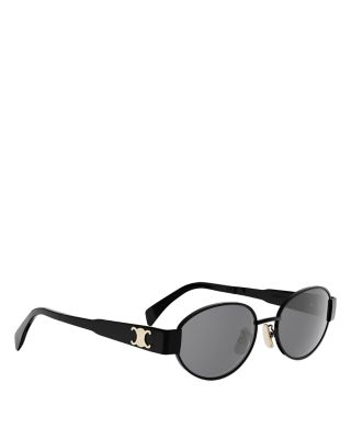 Metal Triomphe Oval Sunglasses, 54mm