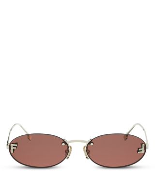 First Crystal Oval Sunglasses, 54mm