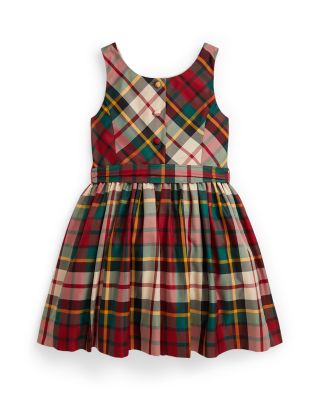 Girls' Plaid Taffeta Dress - Little Kid