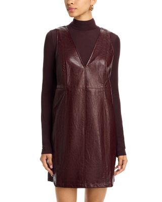 Valor of Venus Faux Leather Mini Dress