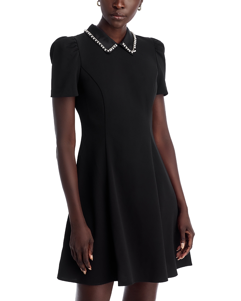 Karl Lagerfeld Paris Satin Collar Mini Dress
