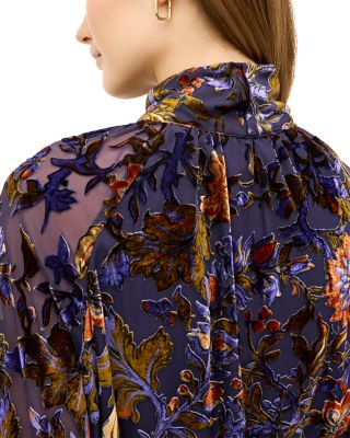 Kris Velvet Embroidered Maxi Dress