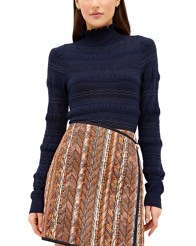 Marie Oliver Adison Turtleneck Sweater In Blue