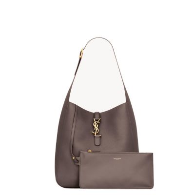 Le 5 A 7 Supple Large Shoulder Hobo Bag In Grained Leather
