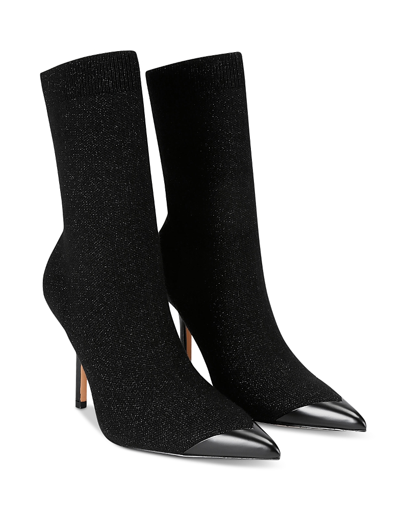 Kurt Geiger London Regent Pointed Cap Toe Bootie In Black