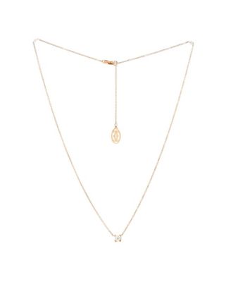  0.20-0.29CT C de Cartier Necklace 18K Rose Gold and Diamond, 16.5 - 15.25"