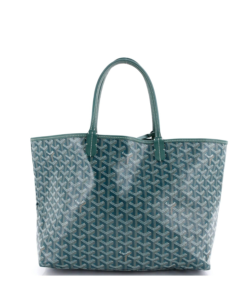 Pre-owned Pre-owned Goyard Goyard Pm Saint Louis Tote Coated Canvas In Green