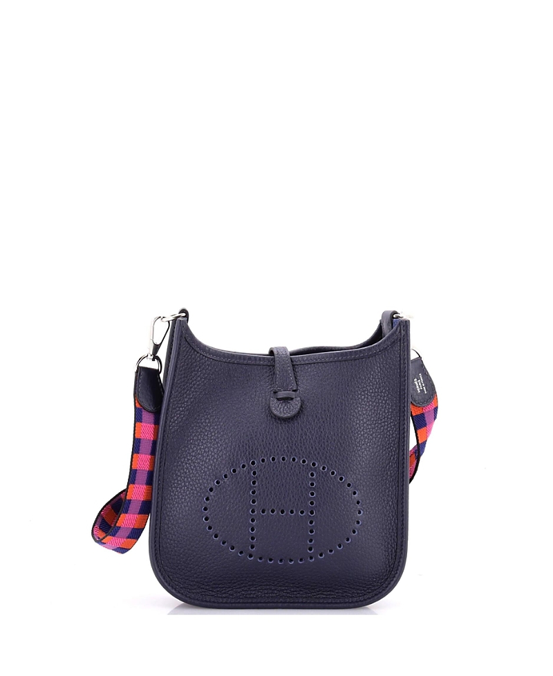 Pre-owned Pre-owned Hermes Hermes Tpm Evelyne Bag Gen Iii Clemence In Blue