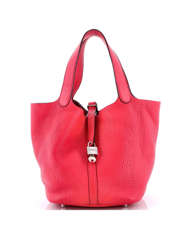 Pre-owned Pre-owned Hermes Hermes Mm Picotin Lock Bag Clemence In Pink