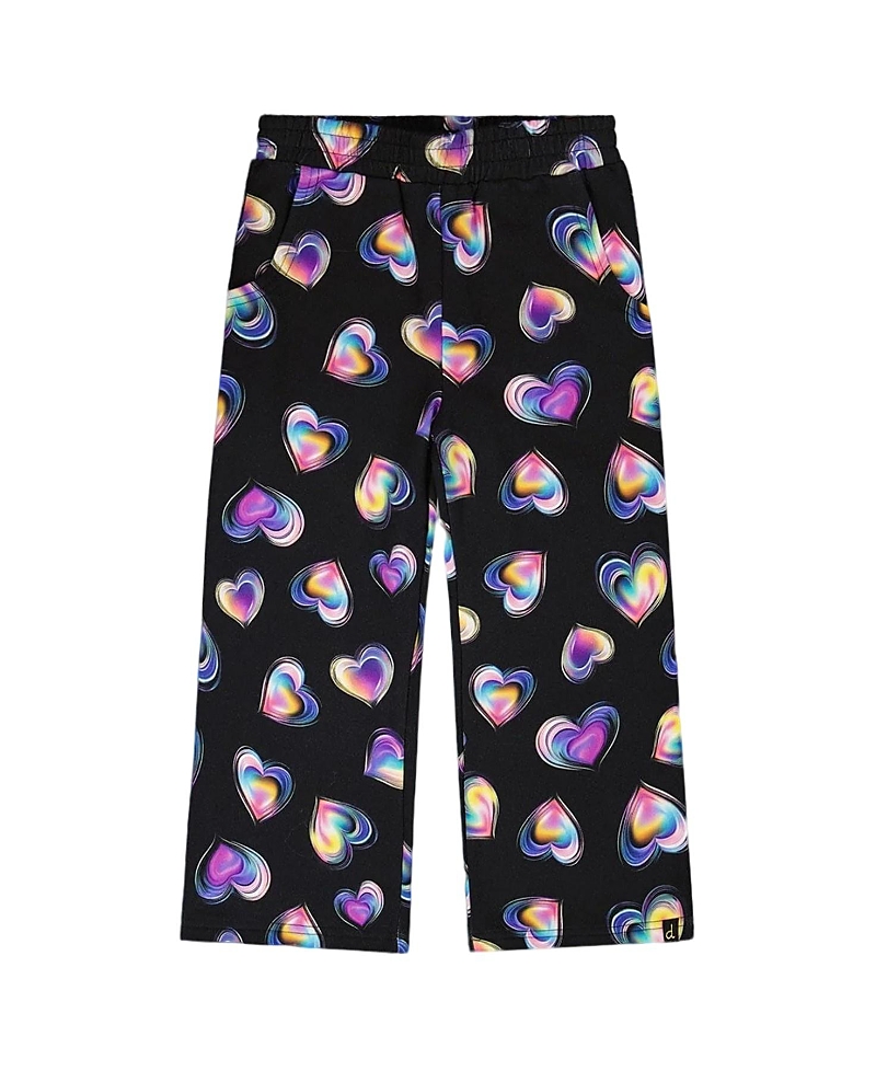Deux Par Deux Wide Leg Fleece Pants In Black
