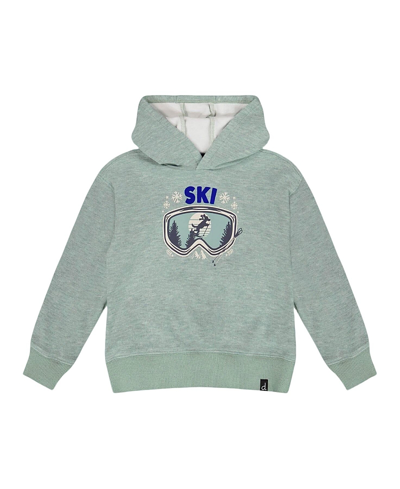 Deux Par Deux Boys' Super Soft Hooded Brushed Jersey Sweatshirt - Baby In Green