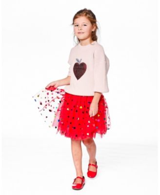 Girls' Tulle Skirt with Iridescent Heart Confettis - Little Kid