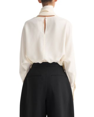 Foulard Silk Top with Scarf