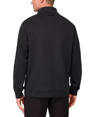 Mock Neck Sweatshirt in Cotton Blend Scuba